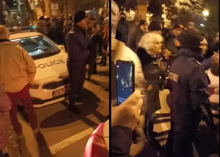 Сблъсък между привърженици на „Възраждане” и полицаи заради тестове за наркотици