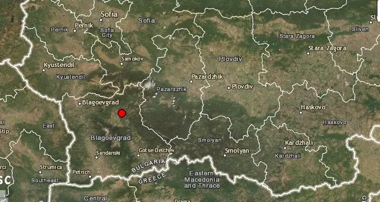 Земетресение в района на Банско и Разлог