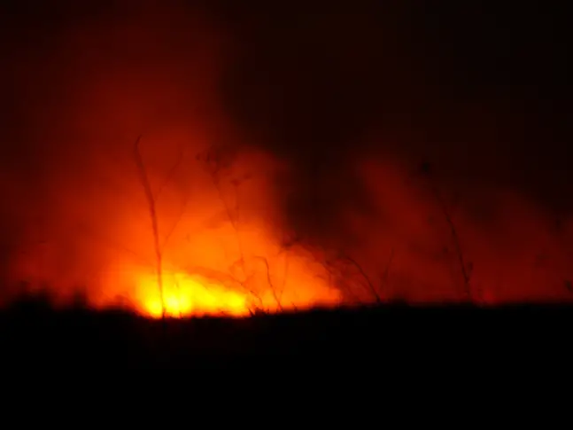 Четири хиляди декара треви горят край Лесово