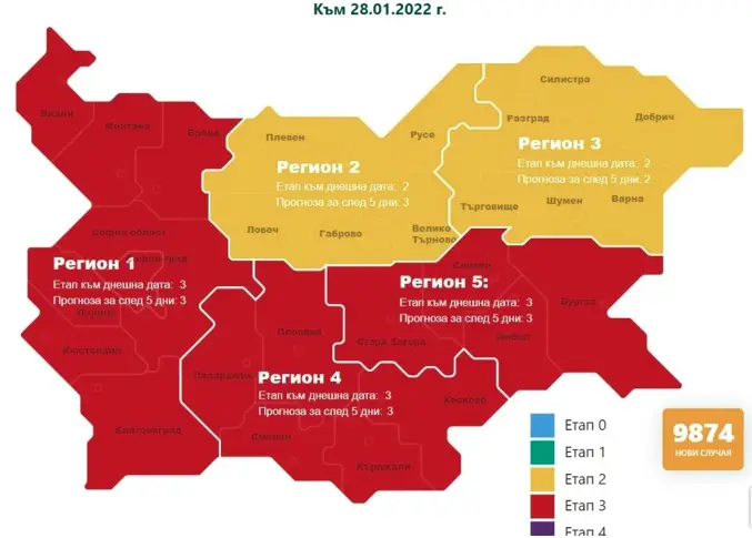 Регион 4 вече е в Етап 3 от Националния ковид план