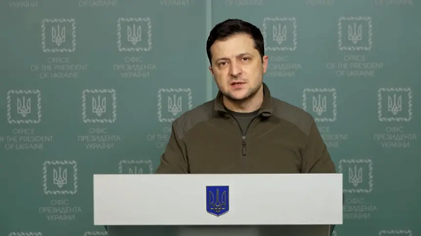 Зеленски отправи призив към хората по света да протестират срещу руската инвазия в Украйна