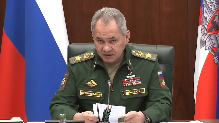 Руското министерство на отбраната публикува видео от среща на Шойгу с висши генерали