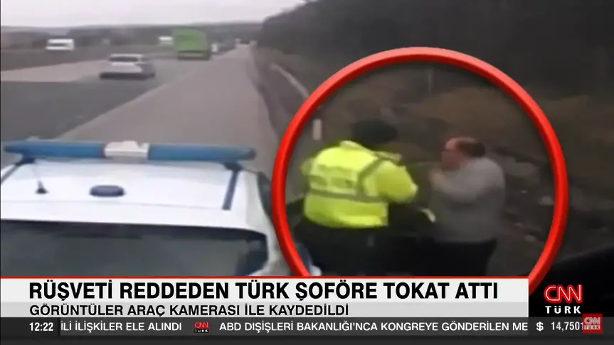 Заснеха български катаджия да удря шамар на турски шофьор (видео)
