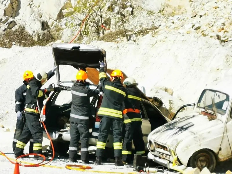 Пловдивската пожарна, полиция и Спешна помощ с показна спасителна акция при падане на скали (СНИМКИ)