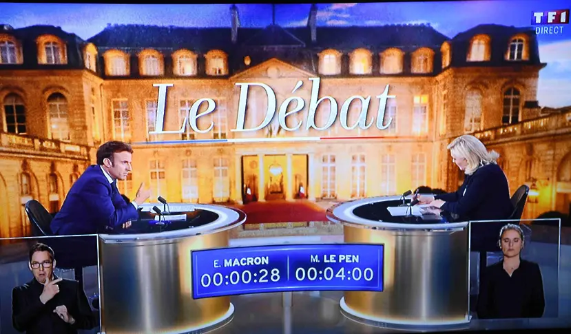 Макрон и Льо Пен сблъскаха позиции в разгорещен предизборен дебат