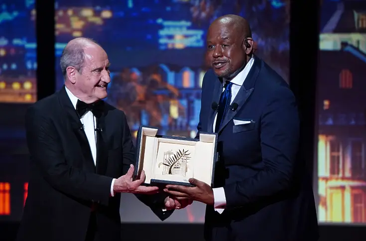 Форест Уитакър получава тазгодишната почетна награда "Златна палма" от Пиер Лескюр