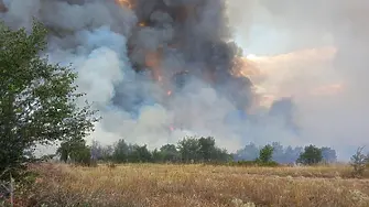 Голям пожар избухна в Панагюрско, хеликоптери се включват в гасенето