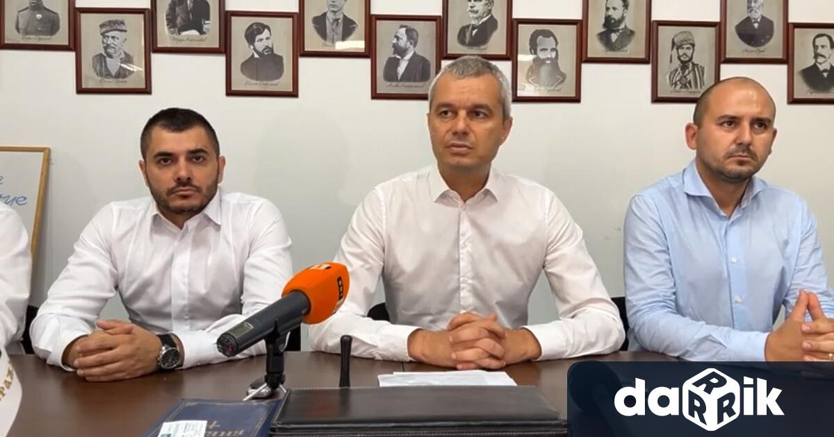 Лидерът на Възраждане Костадин Костадинов ще води кандидат-депутатската листа на