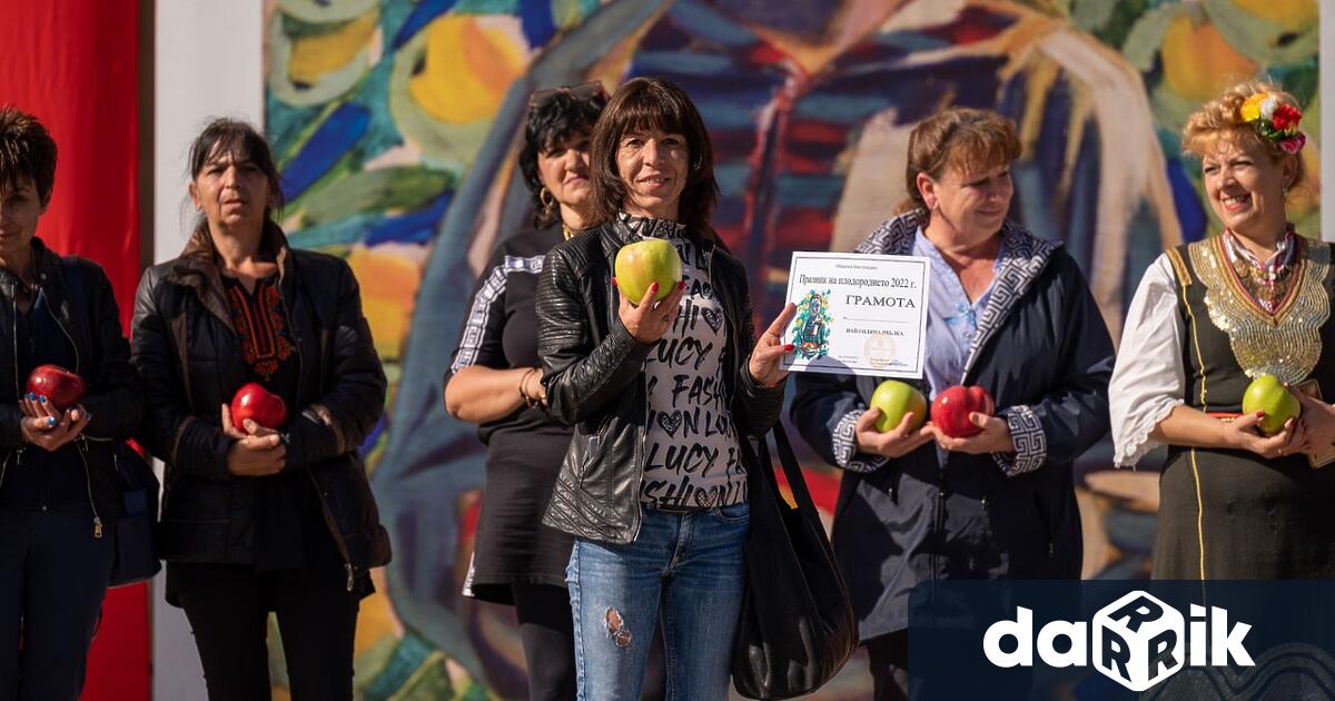 Най-едрата ябълка в кюстендилско, представена на изложението днес бе на