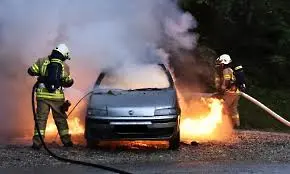 Автомобил във Видин се запали по време на движение -  няма пострадали хора