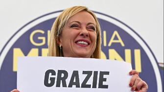 ДжорджияМелони водач на дясната партия Италиански братя и предполагаембъдещминистър председател