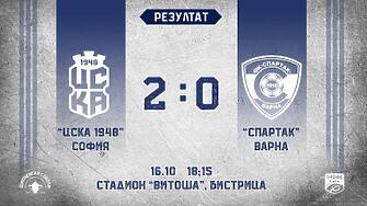 ЦСКА 1948 победи Спартак Варнас 2 0 Точни за домакините бяха