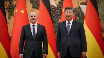 Германският канцлер Олаф Шолц се среща с китайския президент Си