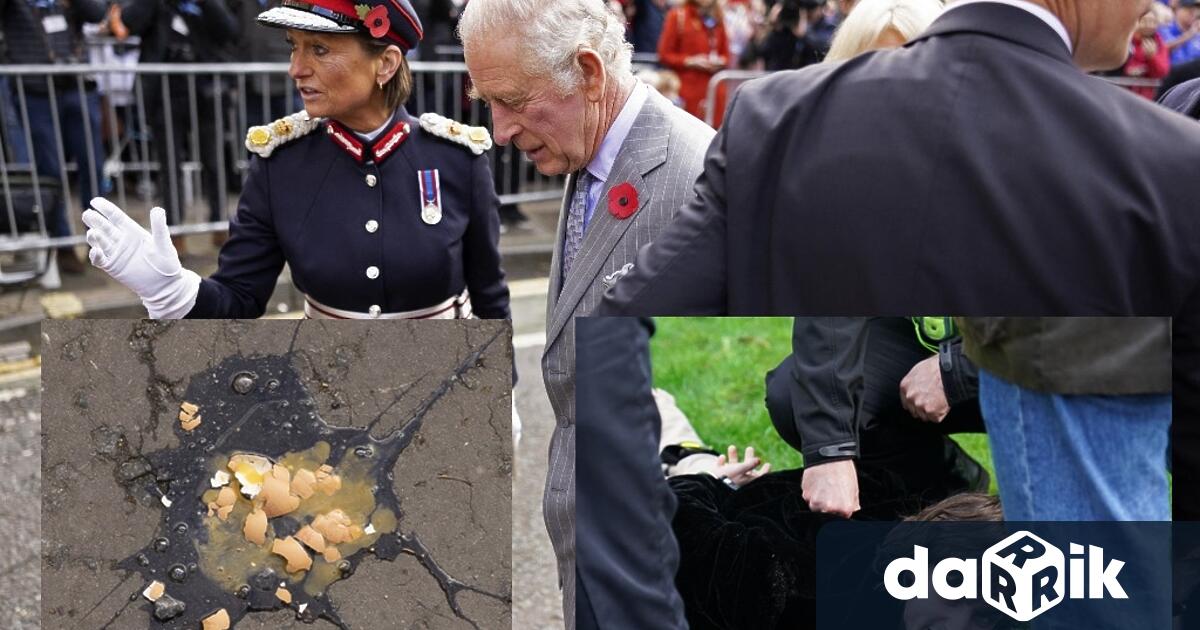 Мъж беше задържан от полицията, след като започна да хвърля