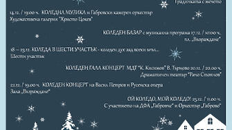 Коледният дух завладява Габрово с концерти ателиета изложби представления украси