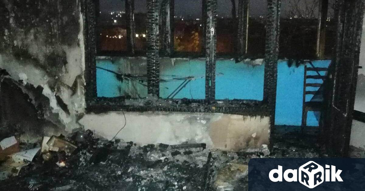 Пожар изпепели жилище в Пловдив.Сигналът е получен малко преди 6.00