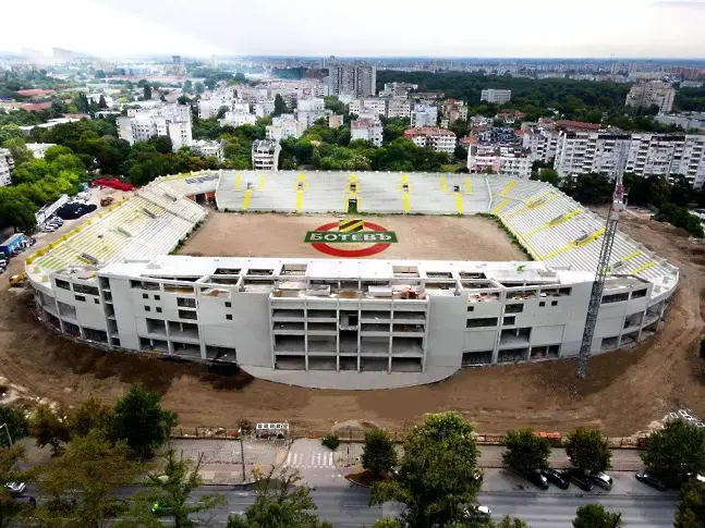 26 милиона лева са необходими за цялостното завършване на стадион „Христо Ботев“