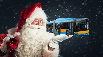 Дядо Коледа подкара софийски тролейбус