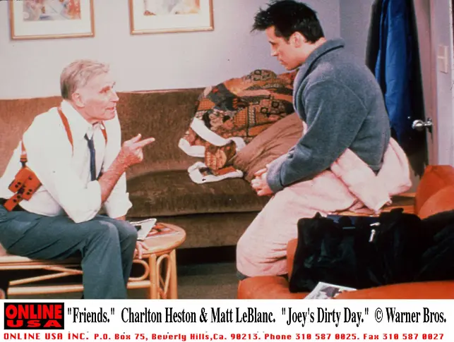 Чарлтън Хестън в епизод на “Приятели“