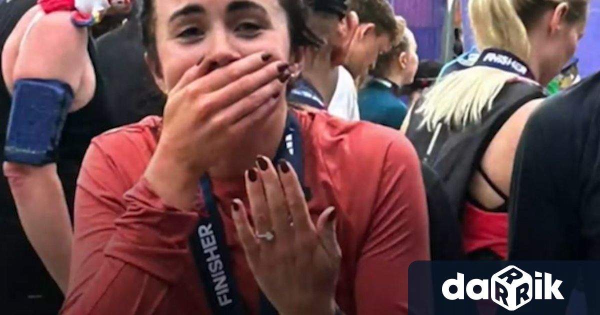 Бегач изненада приятелката си с предложение за брак на финала