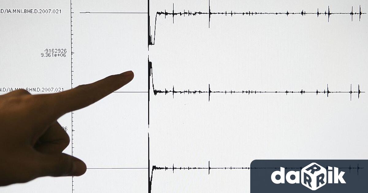 Земетресение с магнитуд 3,1 по скалата на Рихтер е регистрирано