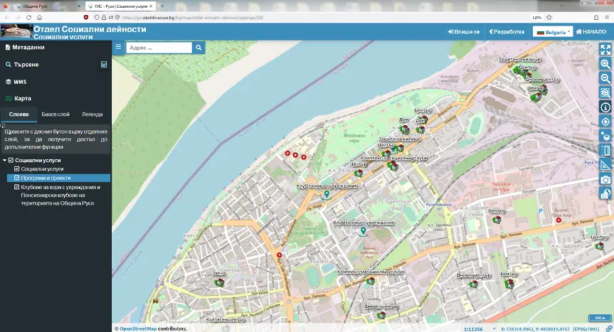 Първите информационни слоеве от ГИС системата на Община Русе са достъпни за русенци