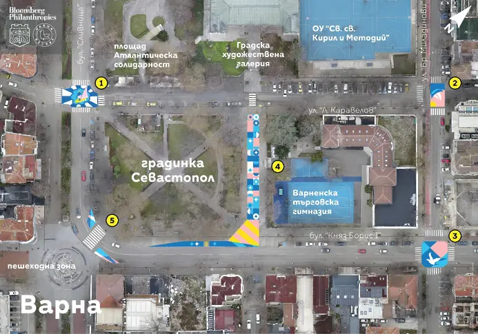 Предстои мащабно рисуване на асфалт в центъра на Варна
