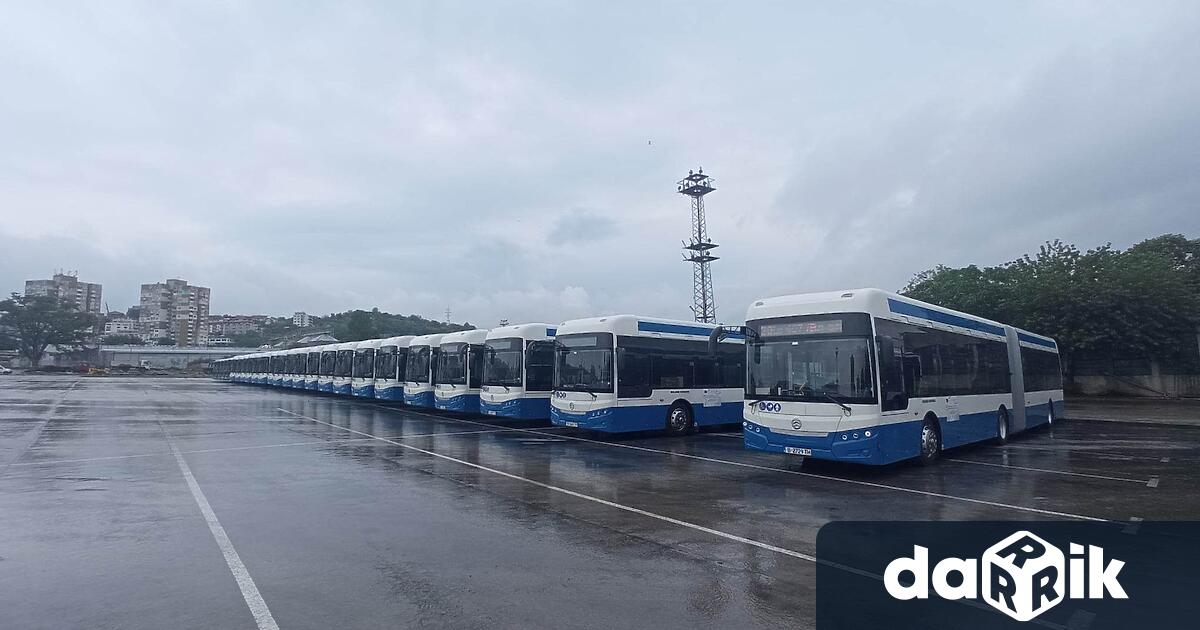 Новите 60 електрически автобуси, с които Варна се сдоби по