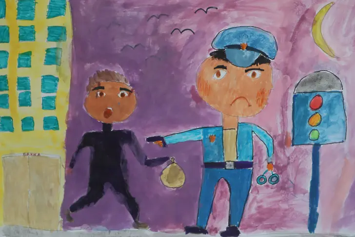 Три рисунки на малки видински художници ще участват  на национално ниво в конкурса „Аз и Детското полицейско управление“