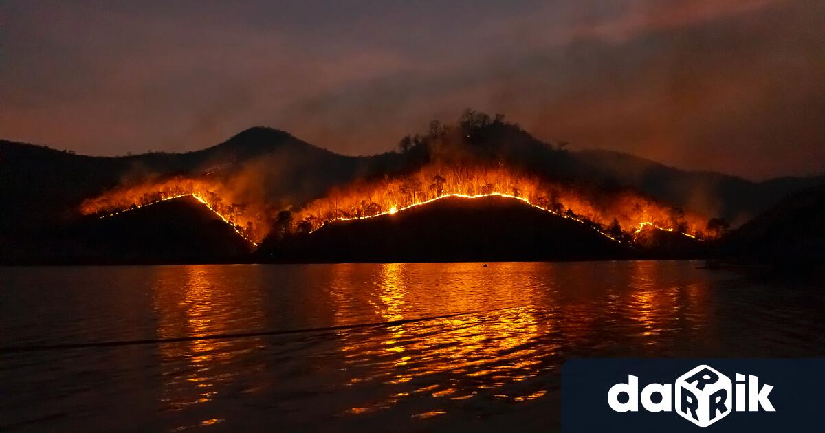 Голям горски пожар бушува край турския курорт Мармарис предава телевизия