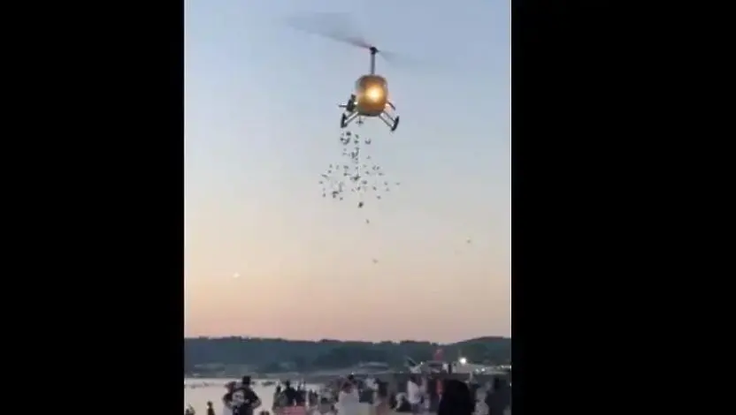 Разхвърлял хартии с лика на Тодор Живков: Хеликоптер прелетя опасно близо над плаж „Градина” (видео)