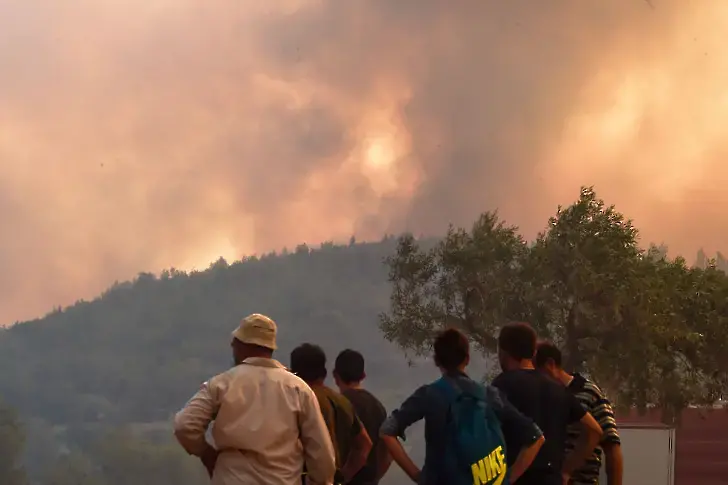 „Големи огнени топки“: Хиляди бягат от историческите гръцки пожари, докато пламъците бушуват близо до хотели (снимки)