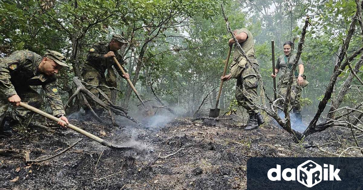 Активен все още е пожарът в района на село Дъбовец