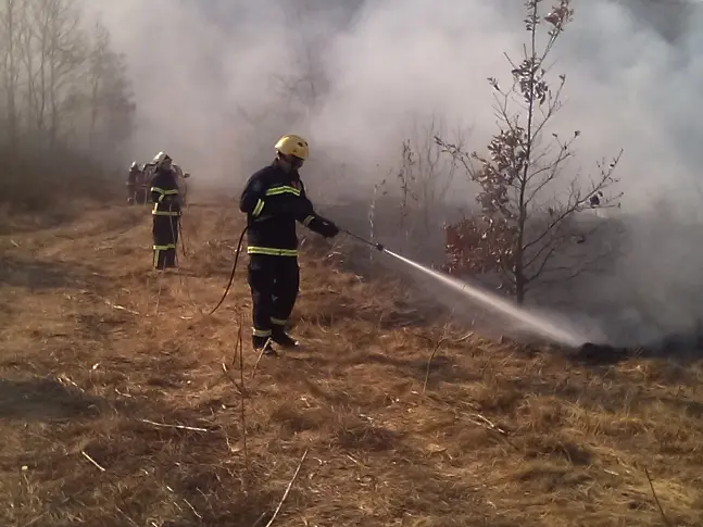 Затвориха пътя Пловдив-Пещера заради пожар