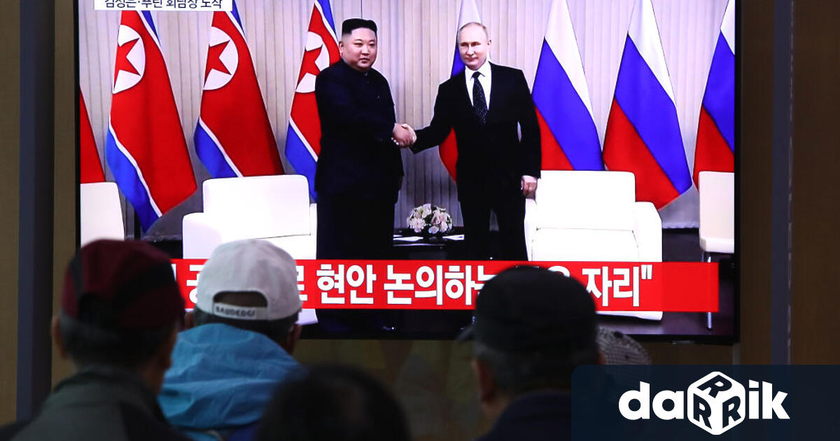 Лидерът на Северна Корея Ким Чен ун и президентът на Русия