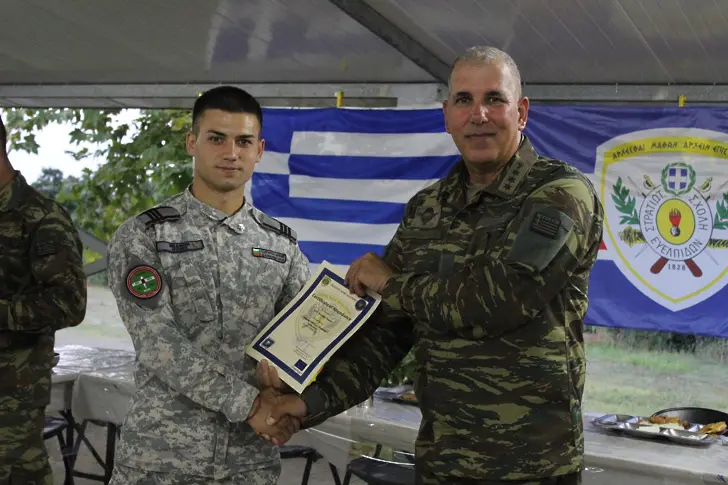 Представител на ВВВУ „Георги Бенковски“ участва в Лятната военна тренировъчна програма на Гръцката военна академия/СНИМКИ/