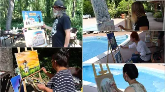 Художници рисуват „Цветовете на града“ в Хасково