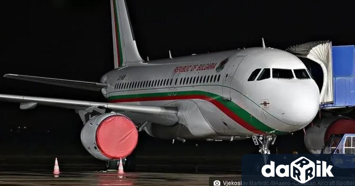 Правителственият самолет Airbus A319 е излетял извънредно от летище Варна