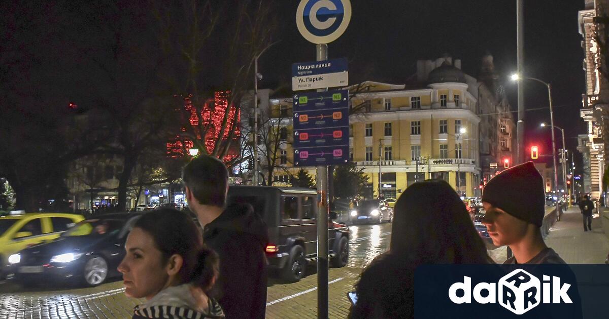 Нощният транспорт в София стартира отново в 23 30 ч на