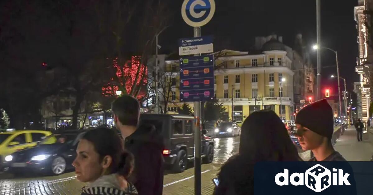 Нощният транспорт в София се възстановява от днес след три