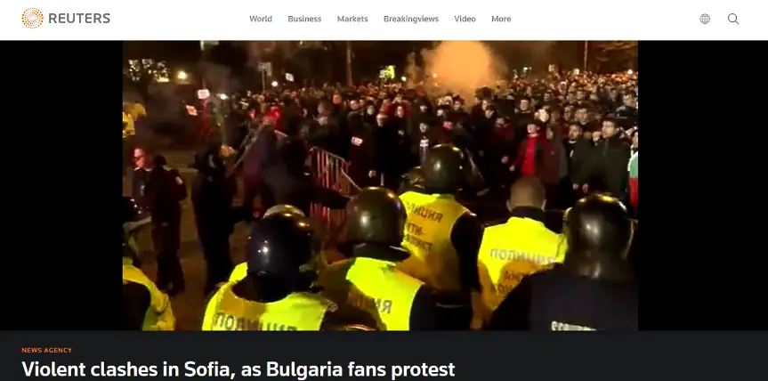 “Няма друг такъв случай в историята на футбола“: Как световните медии отразиха протеста в София