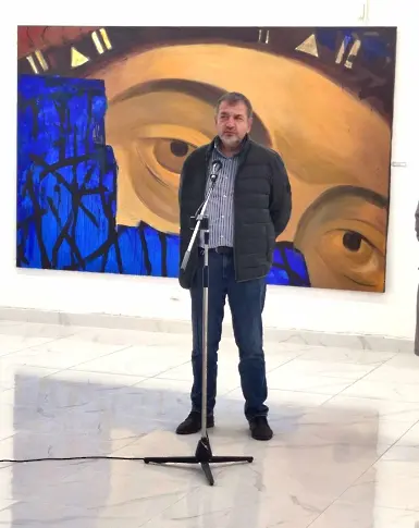 Александър Йотков присъства на откриването на изложбата на Георги Маринов  “Шлемът“