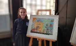 Мария Тодорова от СУ "Йордан Йовков“ спечели награда от конкурса за рисунка „Аз и детското полицейско управление“ 