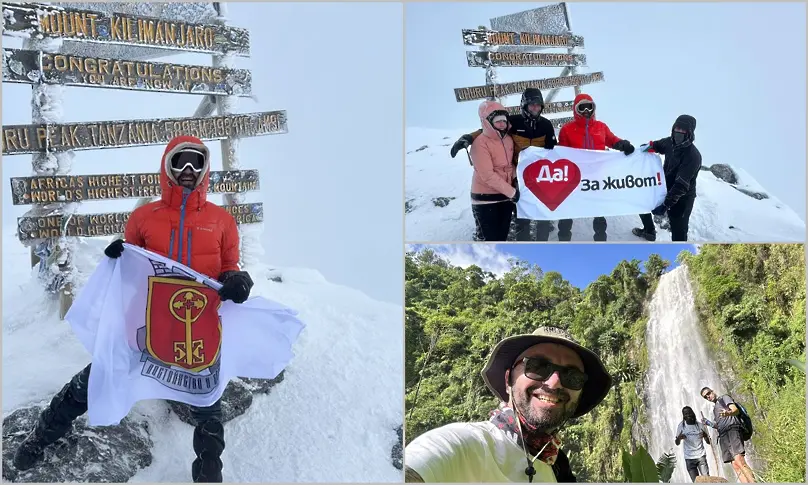 Георги Пеев с каузата „Да за Живот!“ покори и Килиманджаро 