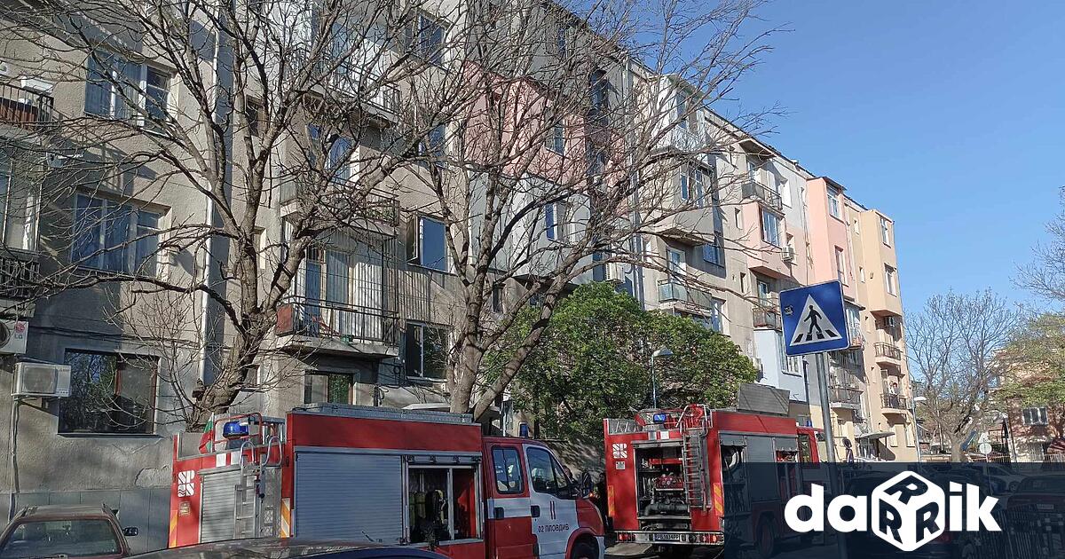 Пожар избухна в апартамент в пловдивския район Южен видя репортер