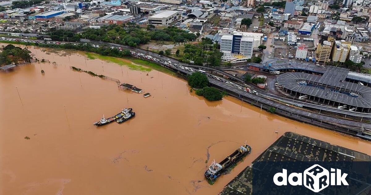 Проливните дъждове, които засегнаха южния бразилски щат Рио Гранди до