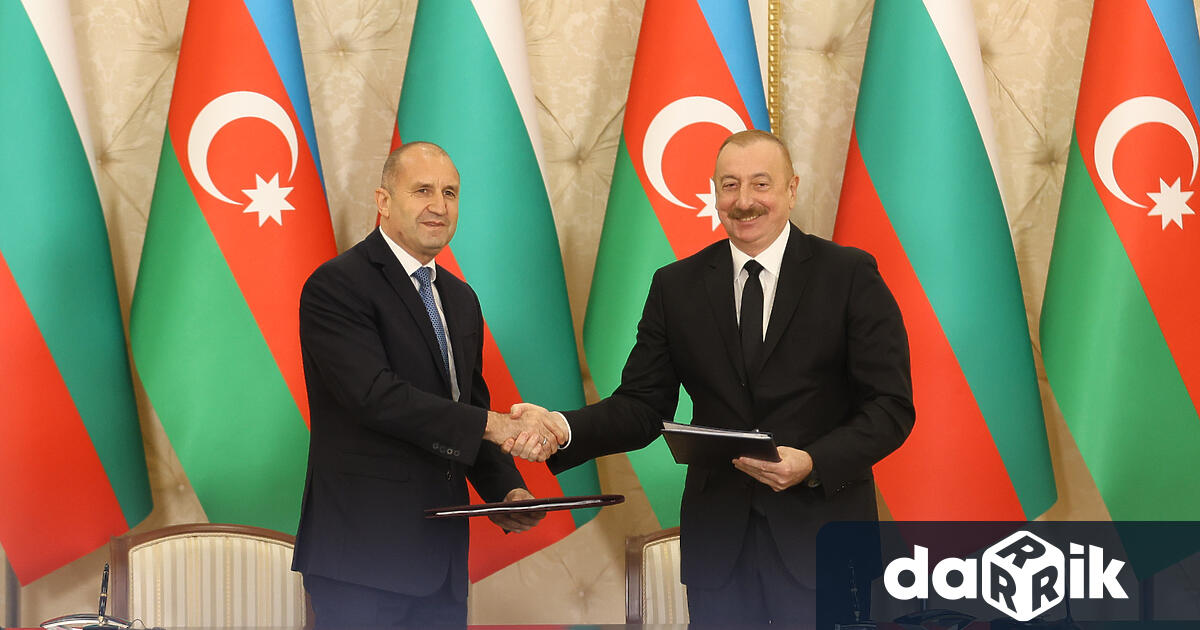 Декларация за стратегическо партньорство между България и Азербайджан подписаха президентите