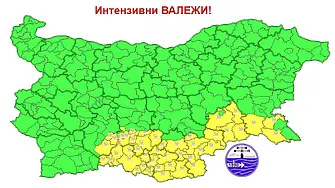 Жълт код за риск от градушки в Хасково и Кърджали