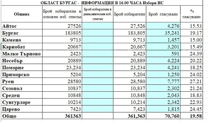 Електоратът на плаж в Бургас, Руен първи по избирателна активност и за европарламент 