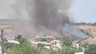 Пожар гори в село край Варна